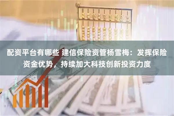 配资平台有哪些 建信保险资管杨雪梅：发挥保险资金优势，持续加大科技创新投资力度
